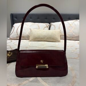 Burgundy Italian leather Handbag